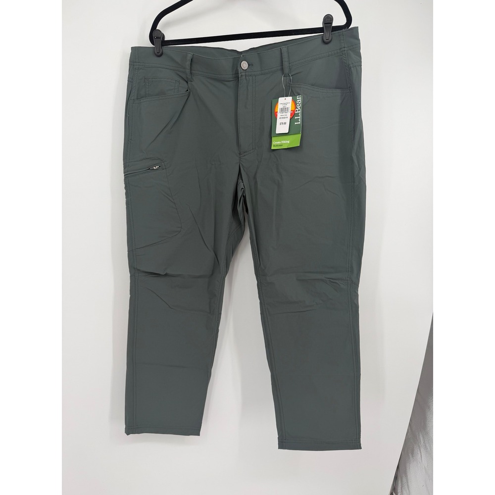 LL Bean Cresta Hiking Pants Mens 40x29 Shadow Green Nylon Spandex 525077 NWT